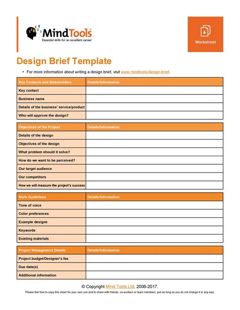 50 Useful Design Brief Templates (Free Creative Brief) ᐅ TemplateLab