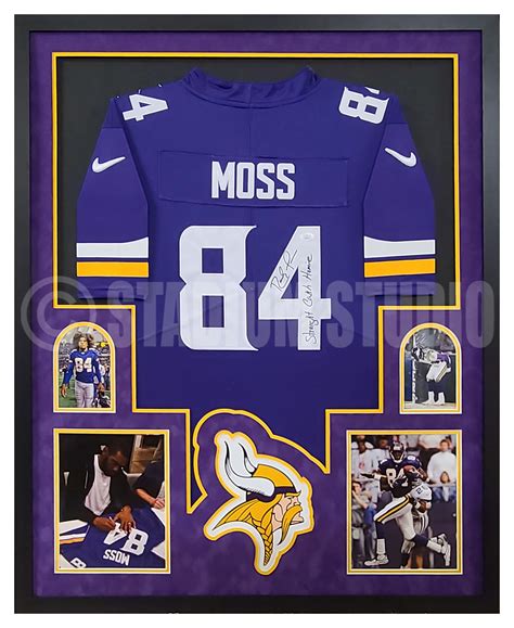 Randy Moss Autographed Framed Vikings Purple Jersey - The Stadium Studio