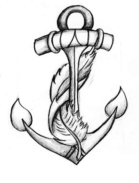 Anchor and Feather by green2106 on deviantART | Feather tattoo, Feather tattoos, Anker tattoo