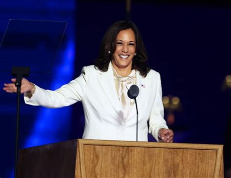 Kamala Harris Wears White Suit to Deliver Victory Speech