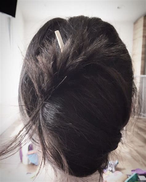 Chopstick bun | Hair makeup, Hairstyles for school, Long hair styles