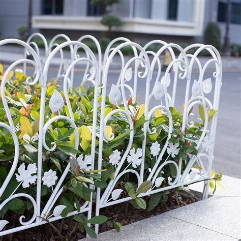 5 Pack Decorative Garden Fence For Landscaping White Panels Rust Proof ...