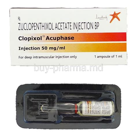 Buy Clopixol Acuphase, Zuclopenthixol Acetate Injection Online - buy ...