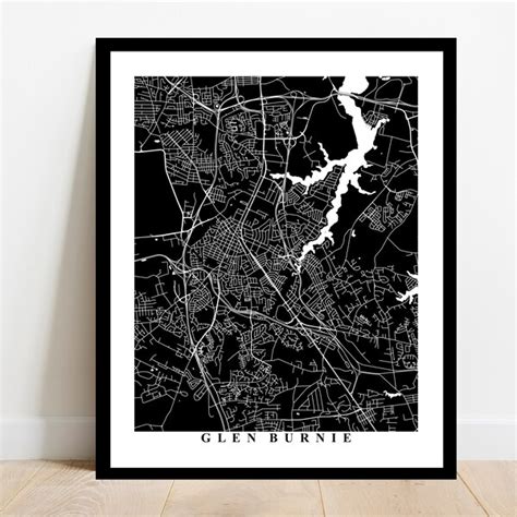 Glen Burnie Map Art - Etsy