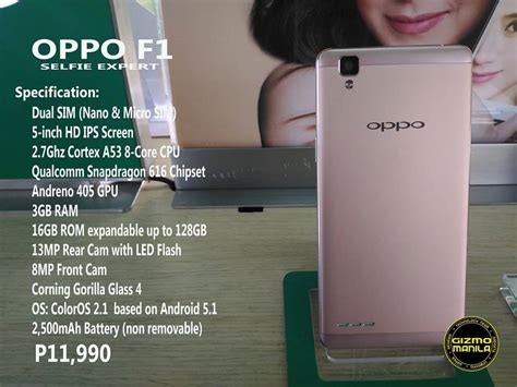 Oppo F1s Specs, Price and availability. - Gizmo Manila