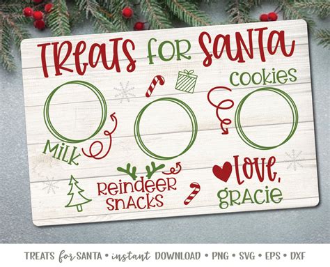 Cookies for Santa Tray SVG Cookies for Santa Plate SVG Dear - Etsy ...