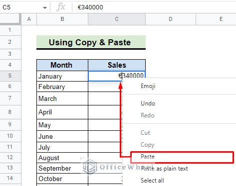 How to Insert Euro Symbol in Google Sheets (5 Simple Methods)