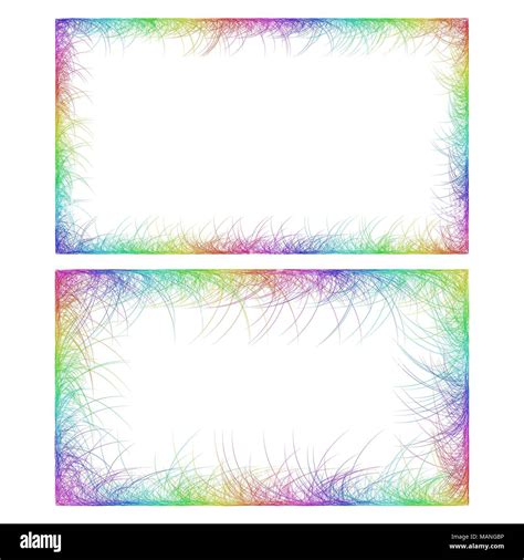 Business card border templates in rainbow colors Stock Vector Image ...