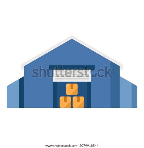 Warehouse Flat Clipart Vector Illustration Stock Vector (Royalty Free) 2079918544 | Shutterstock