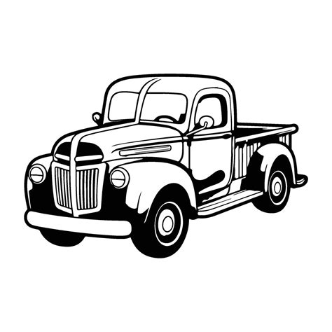 Farm Truck, Vintage Pickup Truck, old farm truck decor 26610413 Vector ...