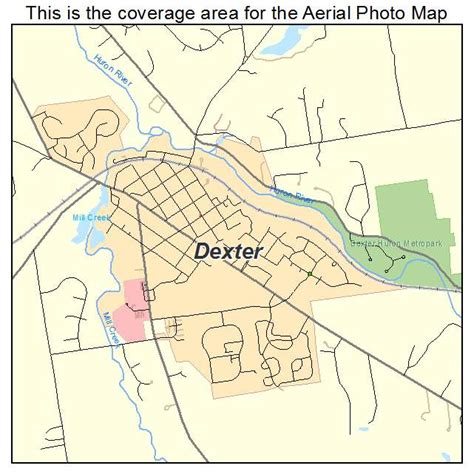 Aerial Photography Map of Dexter, MI Michigan