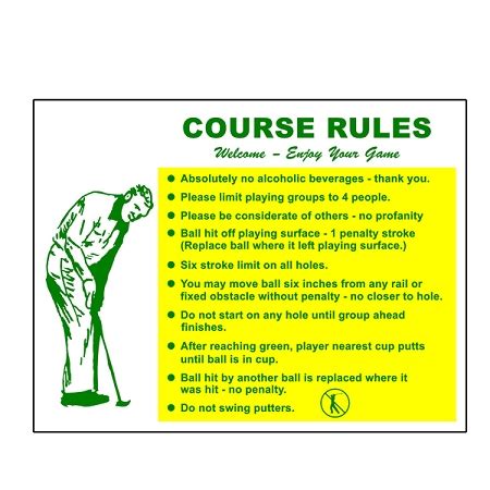 Course Rule Sign