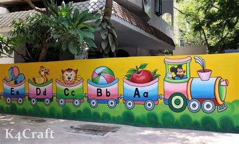 Play School Wall Paintings to Decorate Walls • K4 Craft