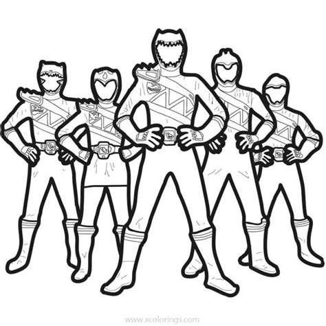 Power Rangers Dino Charge Coloring Pages Red Ranger - XColorings.com