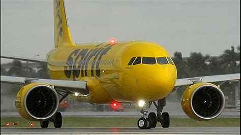 {TrueSound}™ 1st Spirit Airbus A320neo Rainy Takeoff from Ft. Lauderdale 10/15/16 - YouTube