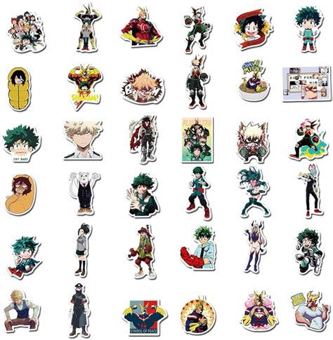 Mon Hero Academia Sticker 100pcs Cool Anime Stickers for | Etsy