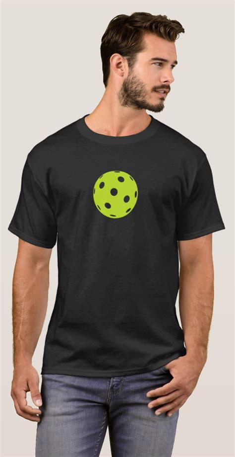 Men's Simple Pickleball T-shirt | Zazzle in 2024 | Pickleball shirt ...