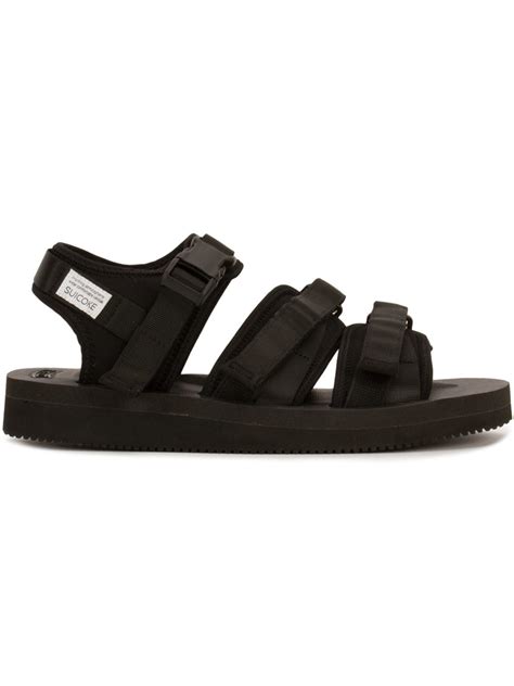 Suicoke Velcro Straps Sandals in Black for Men | Lyst