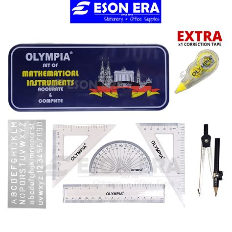 Olympia Mathematical Instruments Geometry Set Jangka Lukis Compass ...