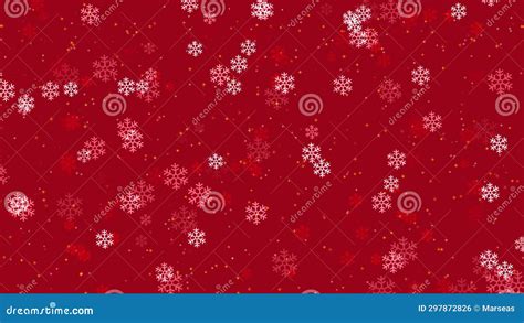 Falling Snow Snowflakes Festive Red Background Stock Footage - Video of ...