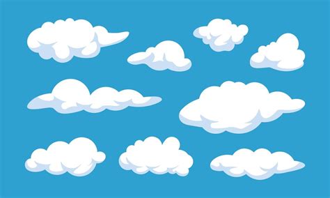 Premium Vector | Set of Cartoon cloud vector illustration Cloud vector ...