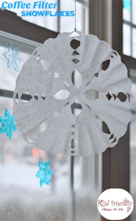 How to Make a Snowflake Out of a Coffee Filter Craft