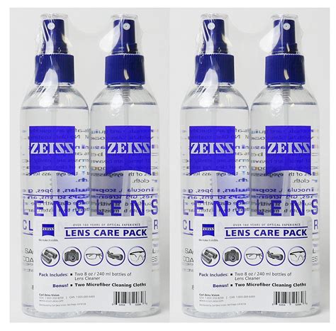 Zeiss Lens Cleaner Spray 8 Oz Bottles for Glasses Camera Laptops ...