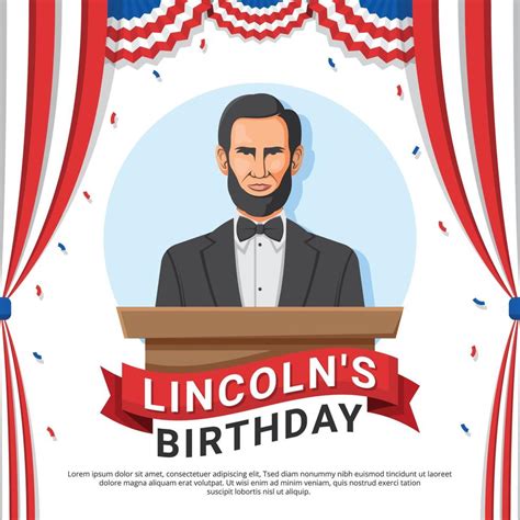 Abraham Lincoln Birthday Concept 20582257 Vector Art at Vecteezy