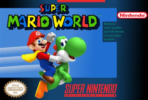 Super Mario World SNES Box Art Cover by Guerrini