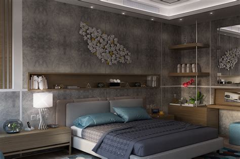 Modern adult bedroom on Behance