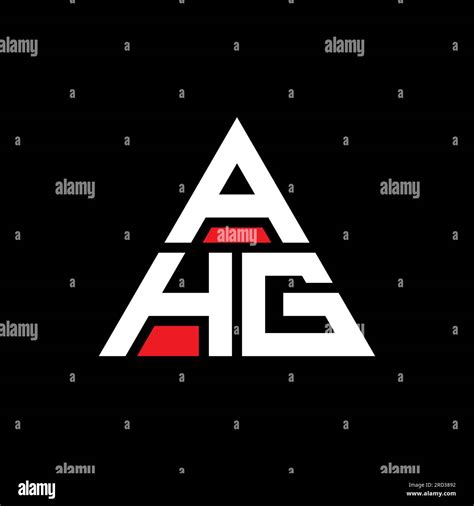 AHG triangle letter logo design with triangle shape. AHG triangle logo design monogram. AHG ...