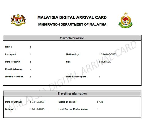 PDF Malaysia Digital Arrival Card