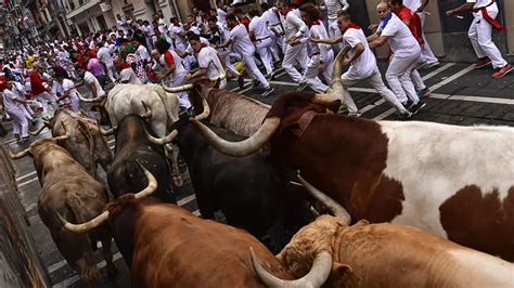 Annual Famed Bull Running Festival Begins In Spain Post Covid-19 Pandemic