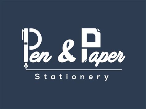 Pen And Paper Stationery | Logo Design by pixzelbee on Dribbble