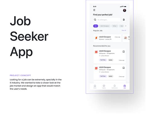 Job Seeker App :: Behance