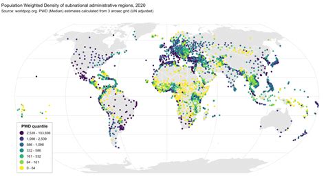 Population Weighted Density - WorldPop