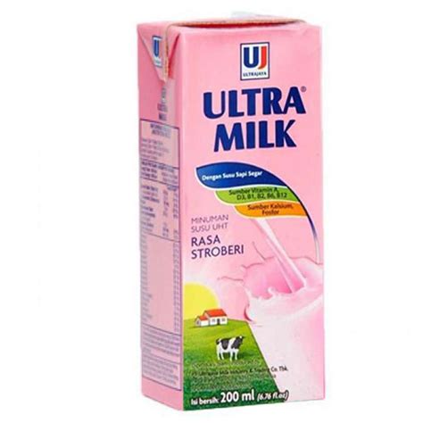 Jual Ultra Uht Milk Strawberry 200 Ml Di Seller Hypermart Gading ...