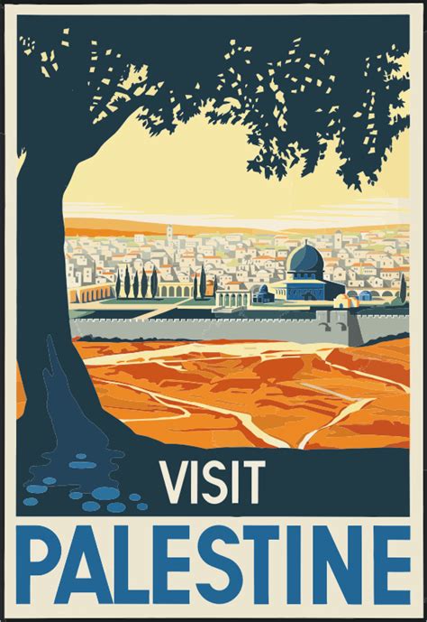 Vintage Travel Poster Palestine - Openclipart