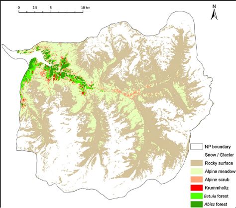 Thematic map of Nanda Devi National Park above 3000 m (2010). | Download Scientific Diagram