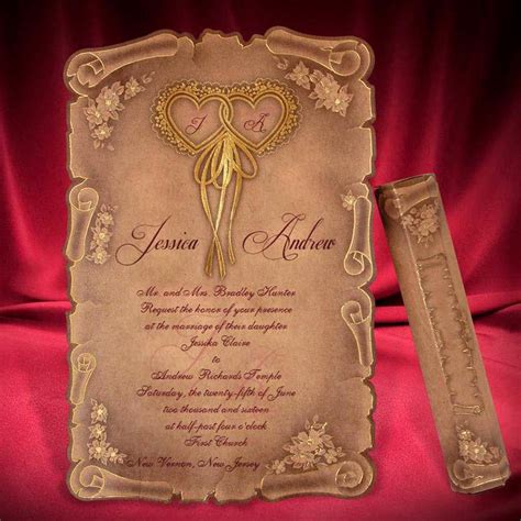 Scroll Wedding Invitation Card Creative Personalized Beautiful Invitations Unique Wedding ...