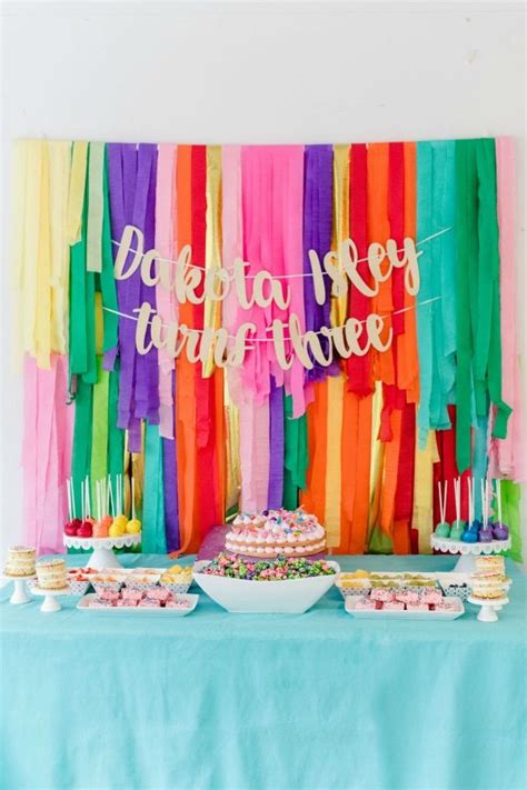 Rainbow Color Factory Party Dessert Table on Pretty My Party . Photo ...