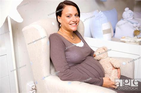 Pregnant women with Stuffed Animals, Stock Photo, Picture And Rights ...