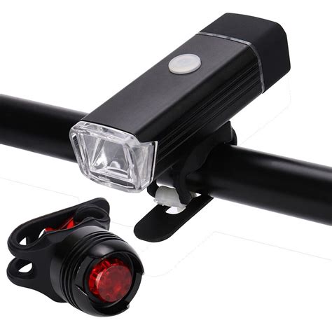 Aliexpress.com : Buy USB Rechargeable Bike Light LED Front Light Tail Light Set Bicycle ...