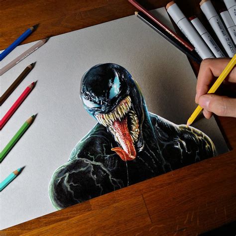 Drawing Venom by https://www.deviantart.com/marcellobarenghi on ...