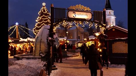 Christmas Market of Tampere Finland with Santa Claus Tampereen joulutori joulumarkkinat Suomi ...