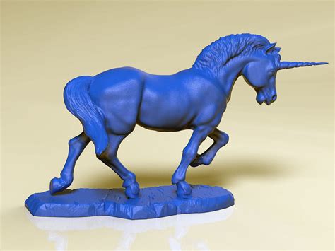 Unicorn sculpture 3D model 3D printable | CGTrader