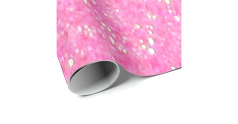 Pretty Pink Glitter Wrapping Paper | Zazzle.co.uk