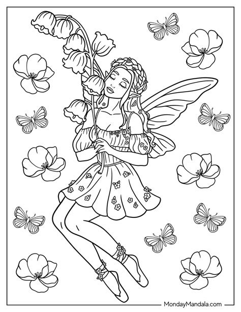 34 Fairy Coloring Pages (Free PDF Printables)