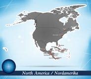 Map Of North America - Blue Royalty Free Stock Image - Image: 7397816