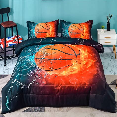 China Basketball Comforter Twin, 3 Pieces(1 Basketball Comforter, 2 ...